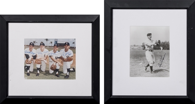 Lot of (2) New York Yankees Stars Autographed Framed (17 x 19 & 16 x 19) Photographs (2 Different) (JSA & Beckett)